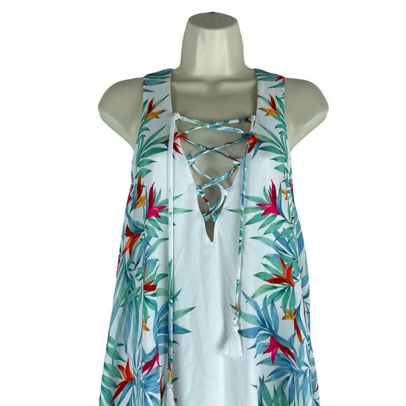 Show Me Your Mumu Daryn Palm Party Lace Up Mini Dress Size S - Picture 5 of 10